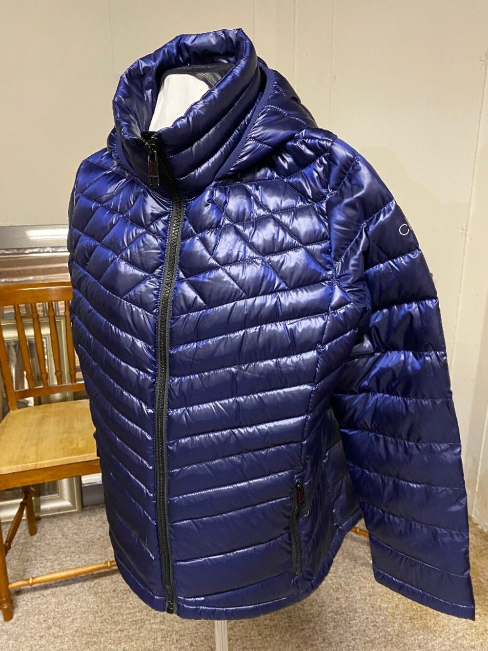 Calvin Klein down jacket, women's size XL, dark blue